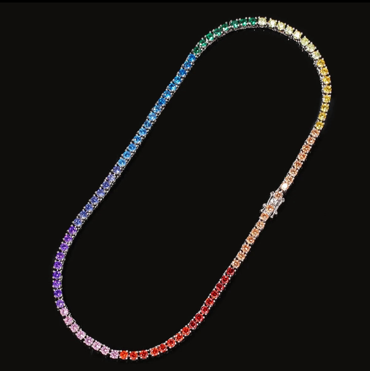Rainbow đ Tennis Chain