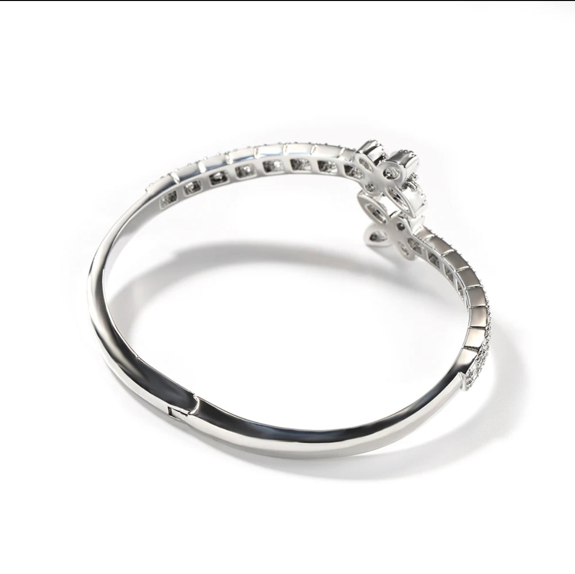 Encrusted Baguette Butterfly Bracelet: Fluttering Elegance
