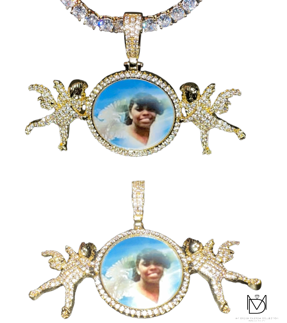 Held by an Angel Memory Pendant: A Celestial Tribute