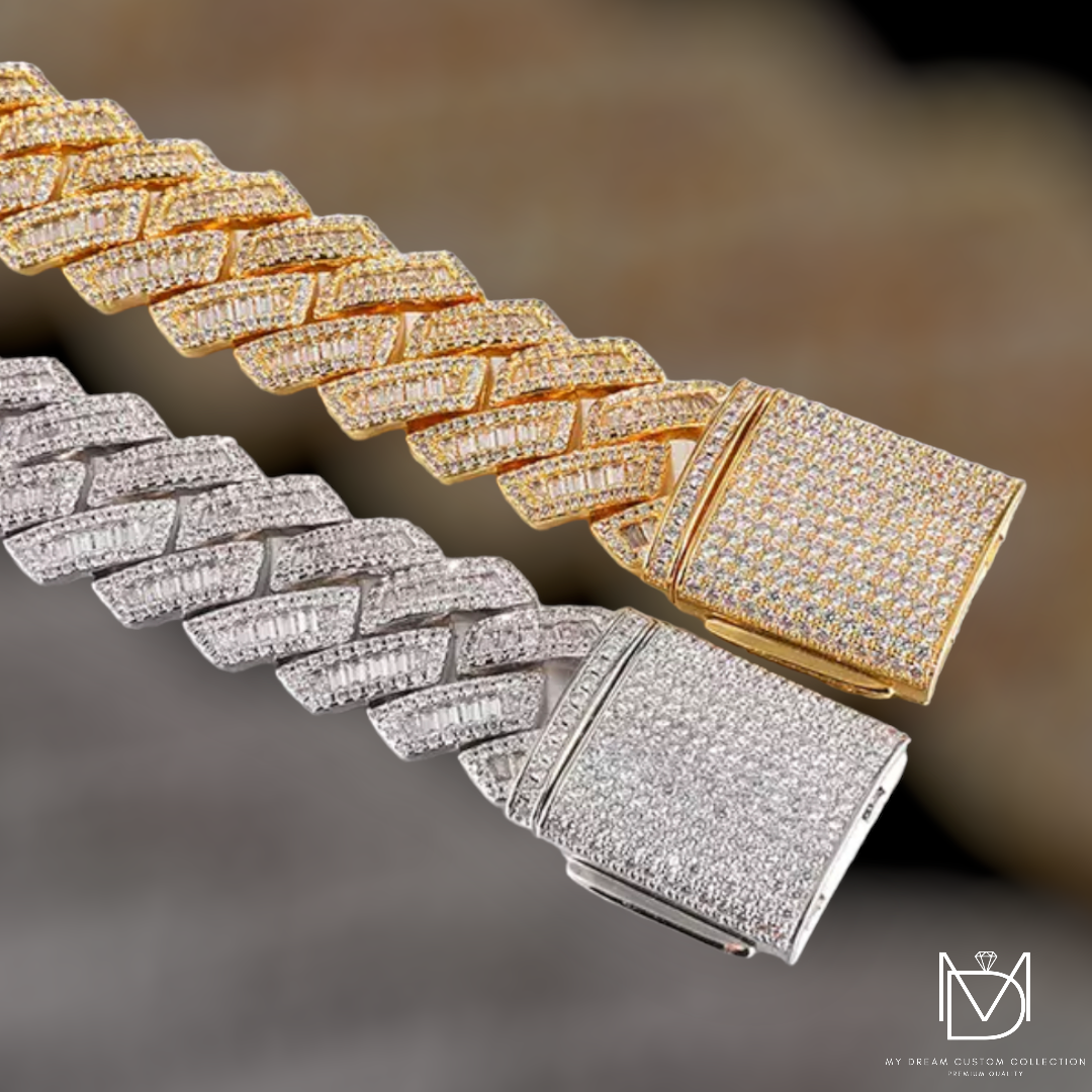 Miami Nights Baguette Cuban Bracelet: Unleash the Night’s Brilliance