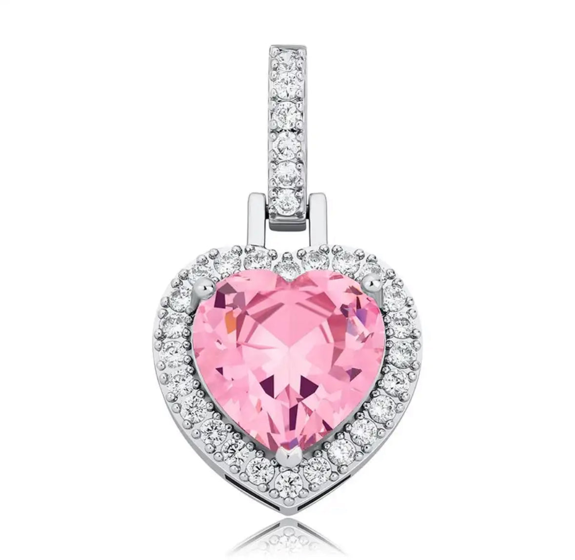 Love Language Pink Heart Pendant