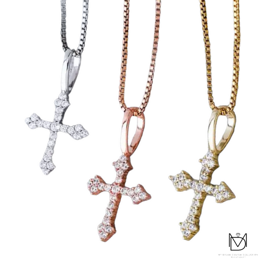 Don't Cross Me" Tiny Cross Pendant: Edgy Elegance