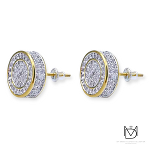 Open image in slideshow, Diamond Double Earrings
